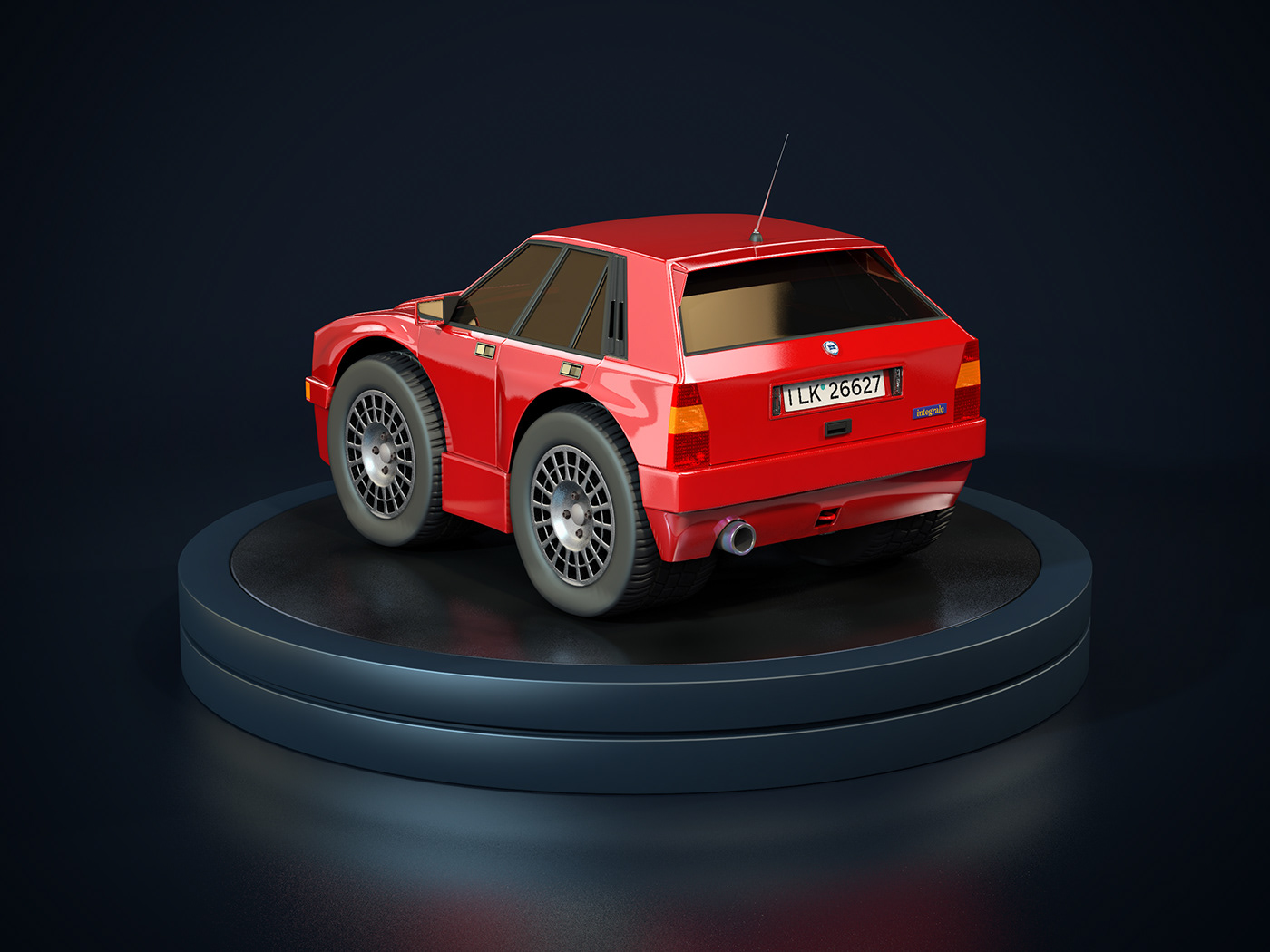 Vehicle car 3D CGI Lancia Lancia Delta rally car automotive   rally group b