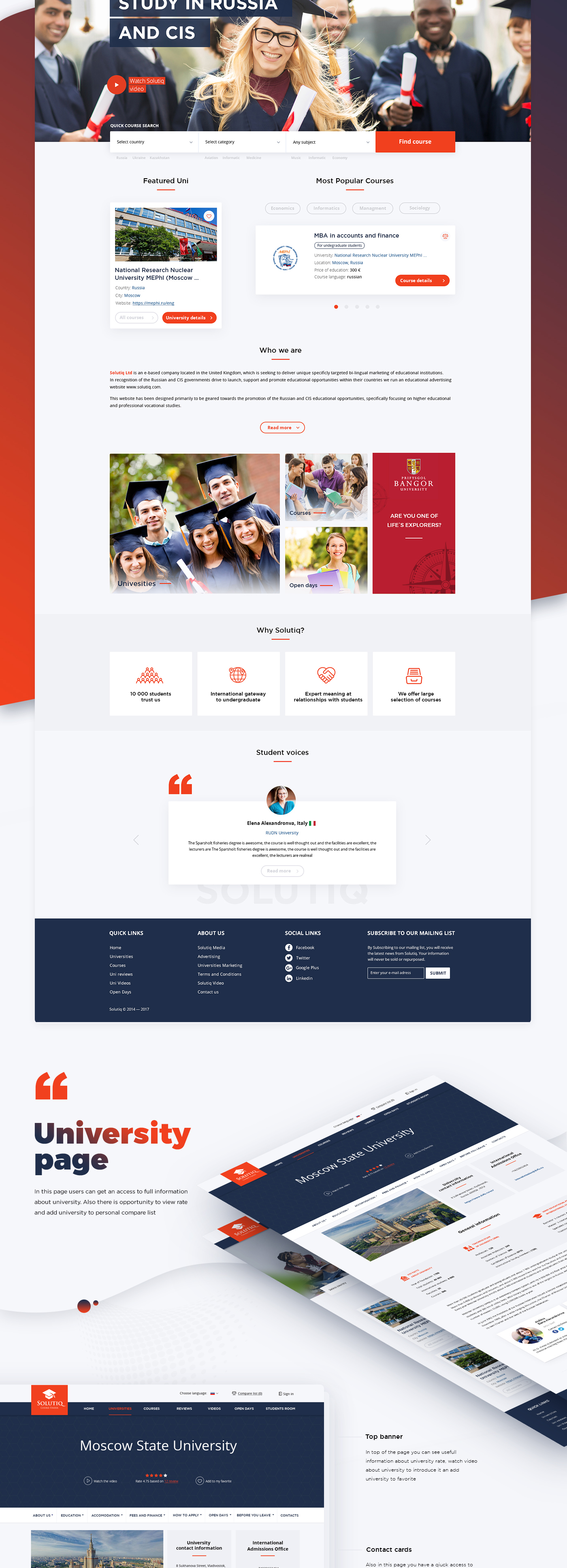 Web UI ux design Webdesign Education site