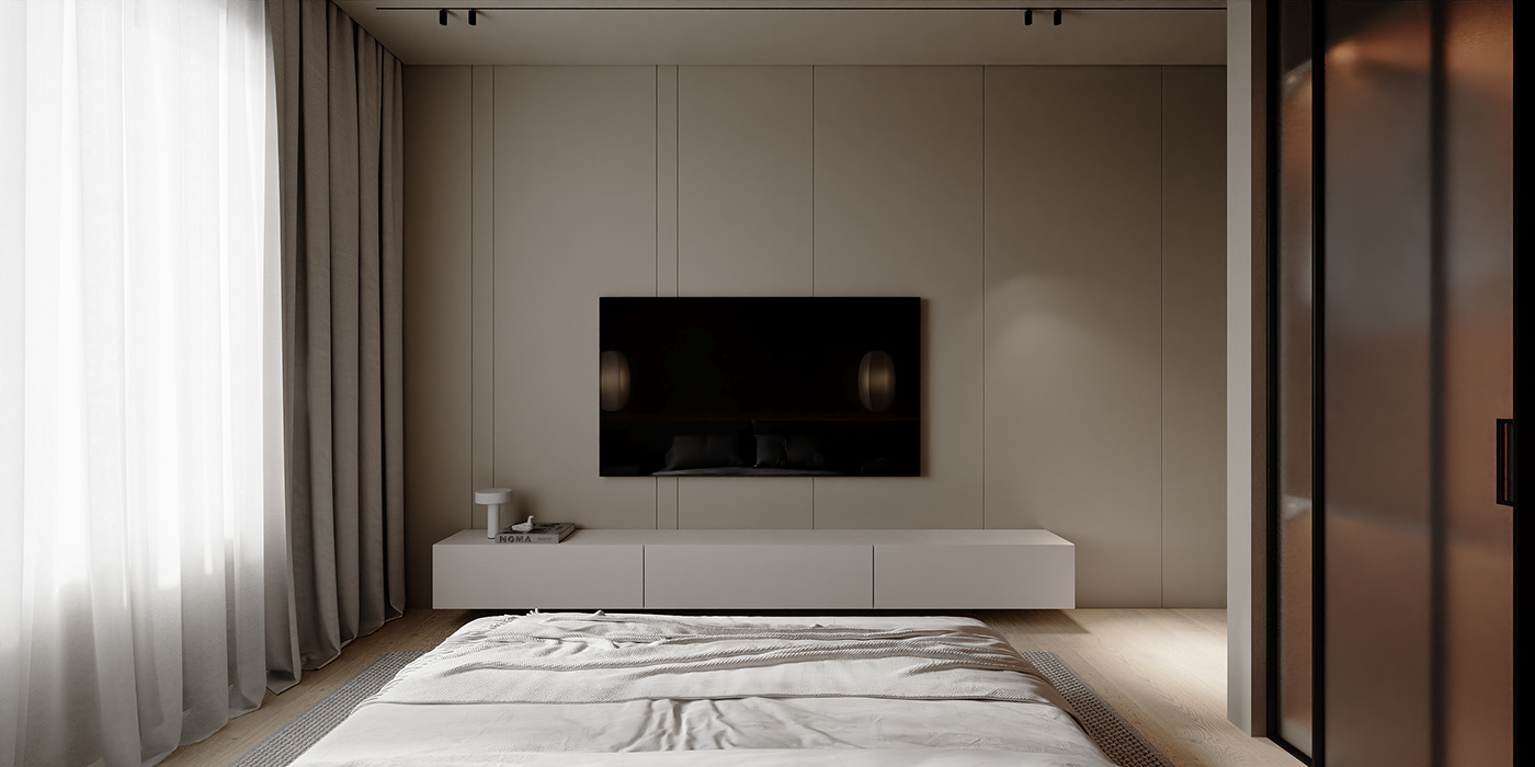3ds max beige CGI corona interior design  minimalist Render stone visualization