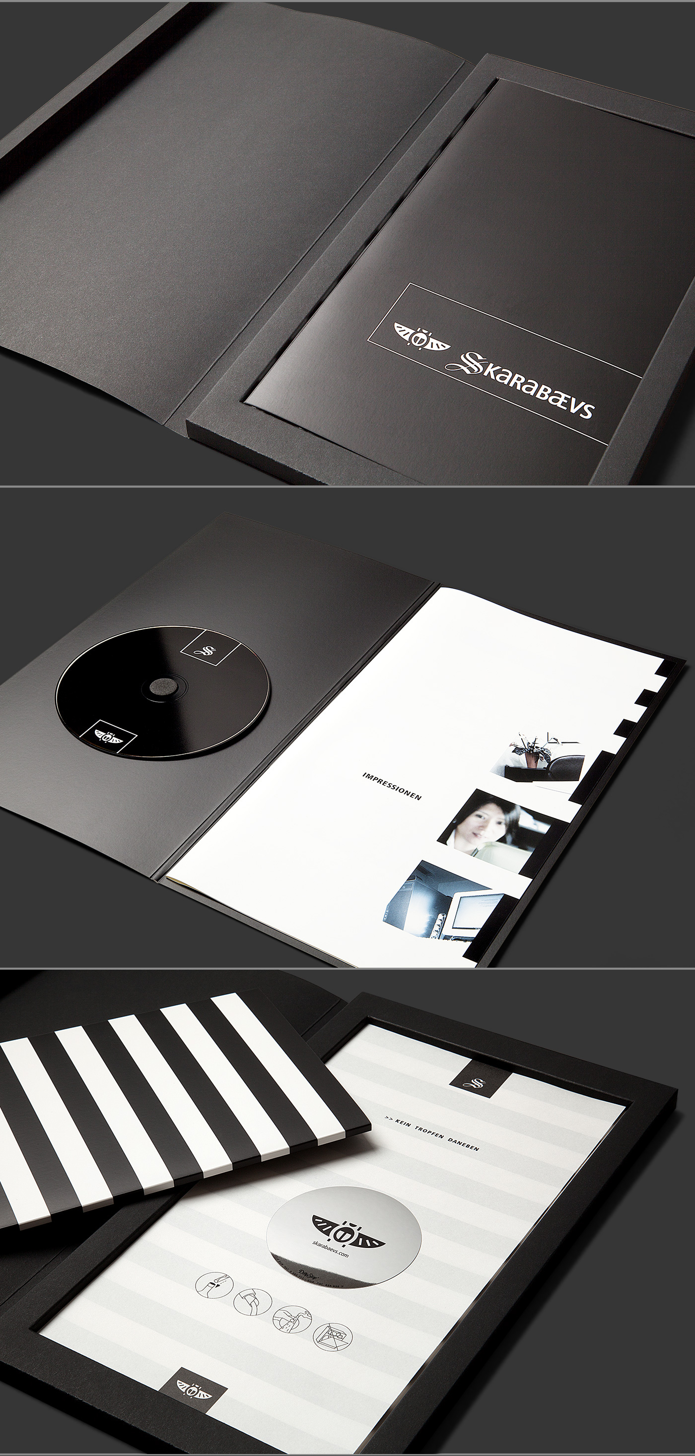 brochure business card CI corporate identity letterhead logo Stationery Website black