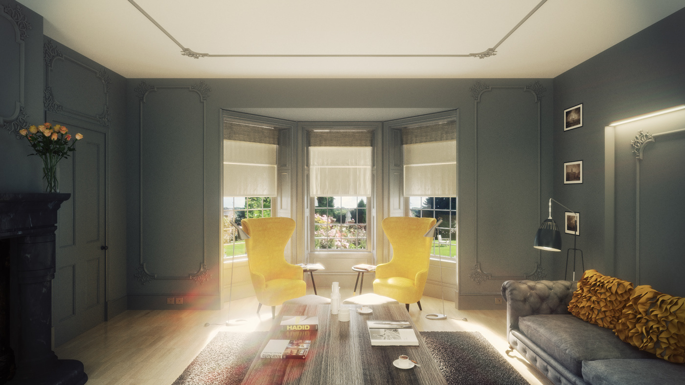 indoor architecture visualization Render 3ds max archviz CGI vray