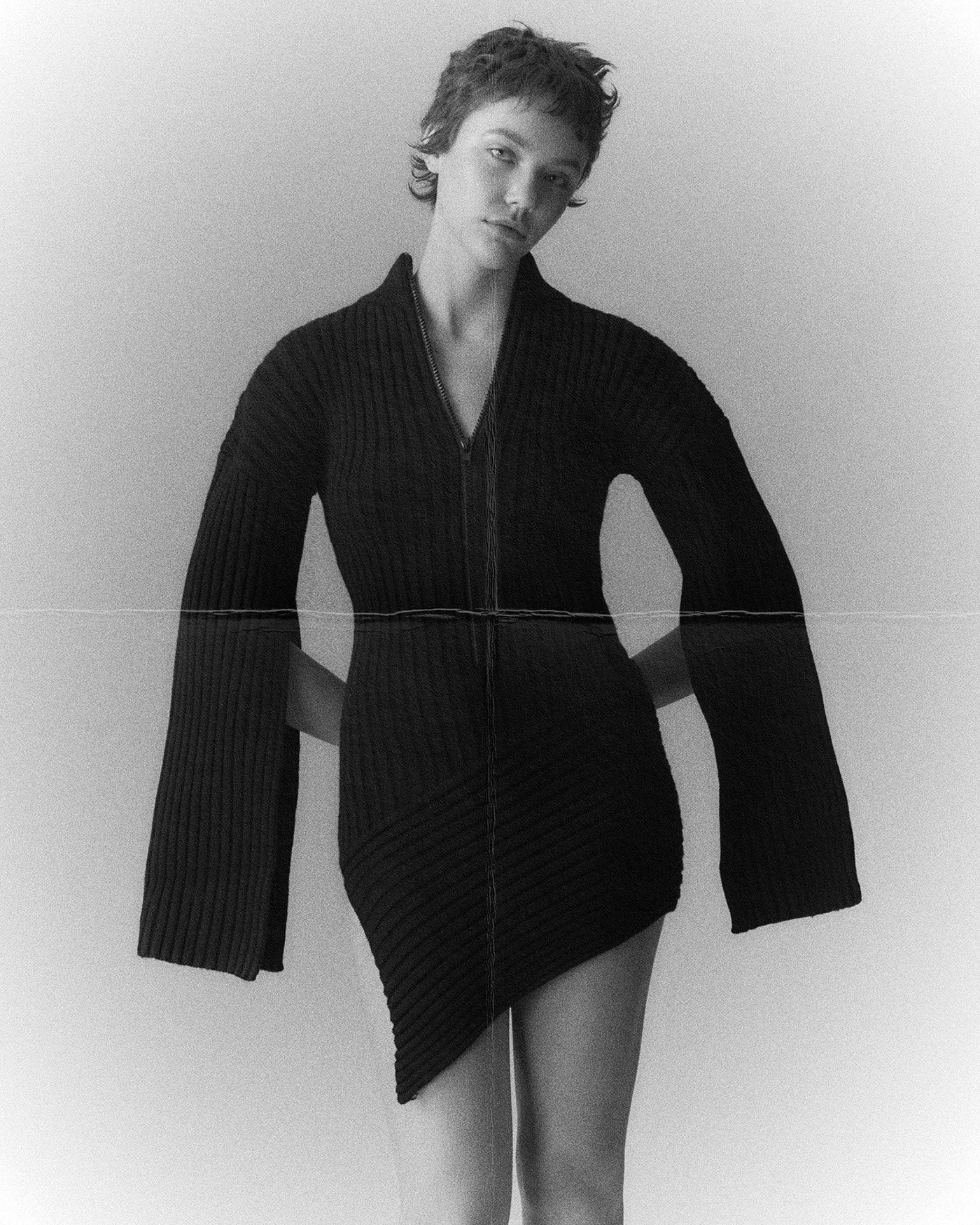 model studio scan print editorial Fashion  Photography  Analogue black and white