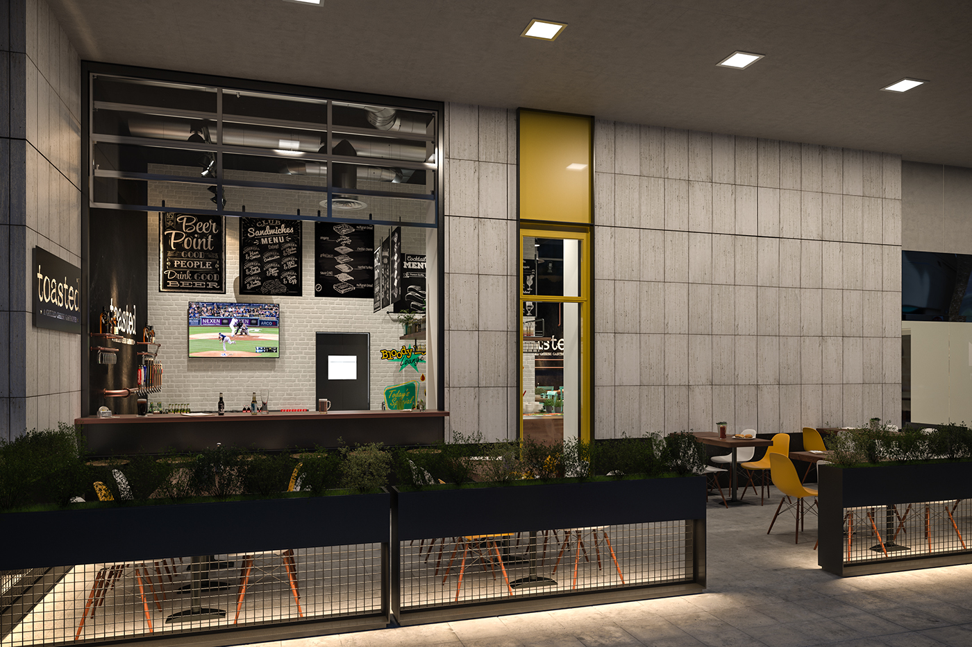 architecture interior design  architectural visualization rendering creative concept restaurant CGI 3D model