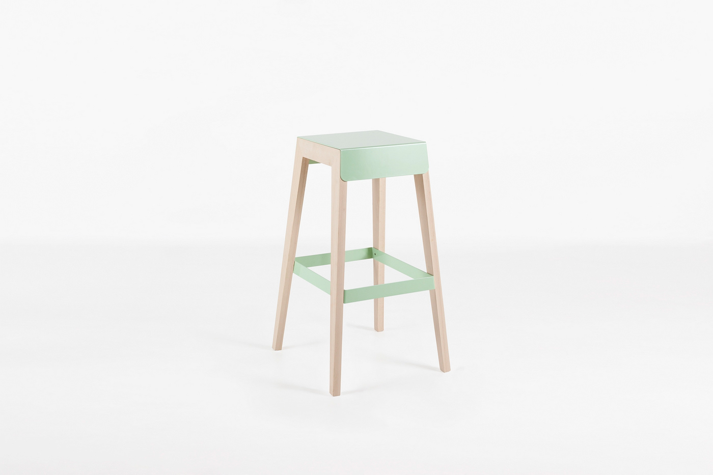 high stool wood metal color