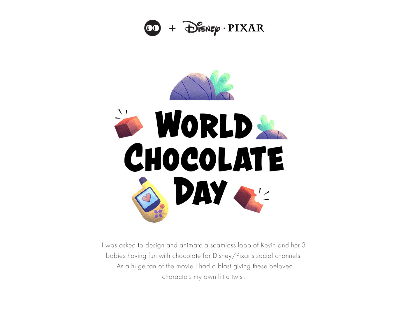 up animation  motion graphics  pixar disney kevin bird chocolate Walk Cycle motion design