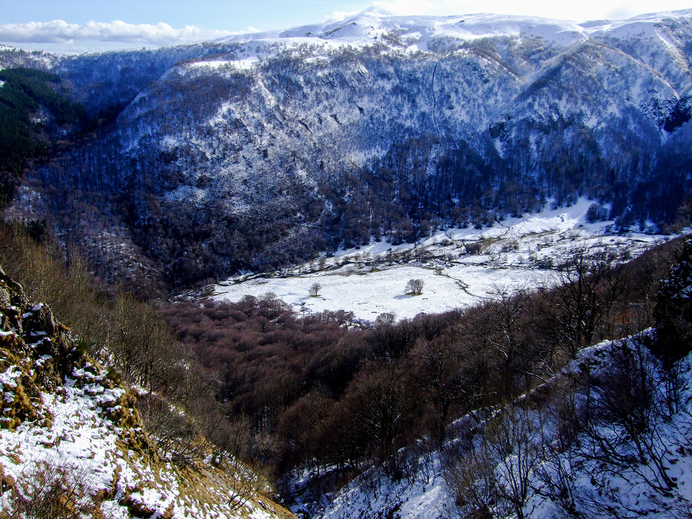 auvergne Chaudefour Valley france hiking snow winter scenery