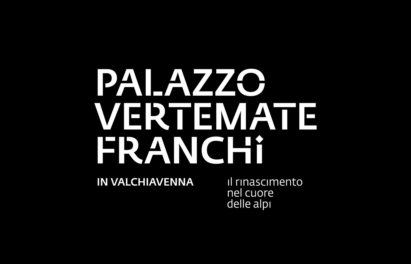 identity logo palazzo vertemate franchi aiap iusve contest typography   black