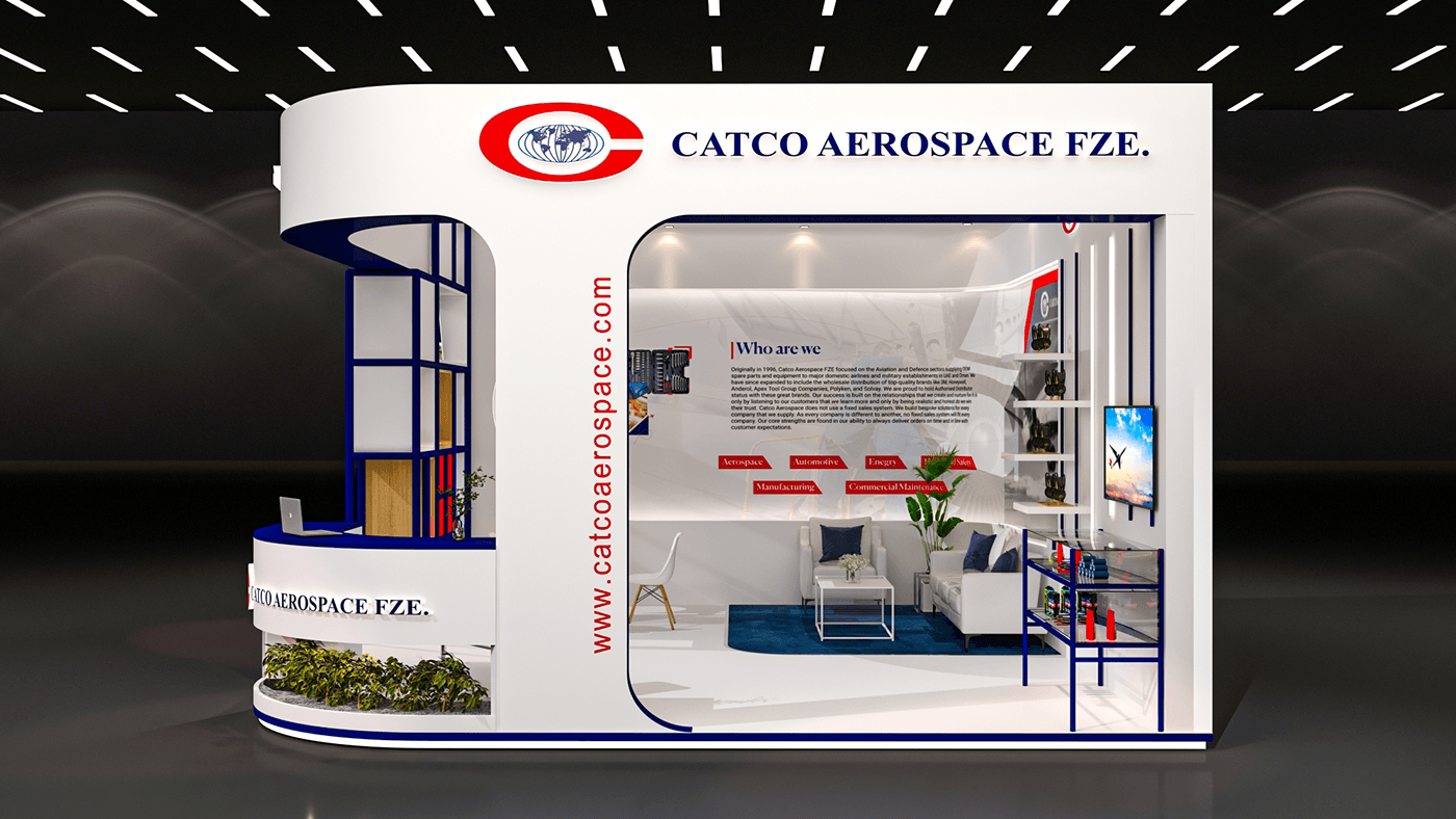 Exhibition  booth Stand airshow plane booth design Aerospace