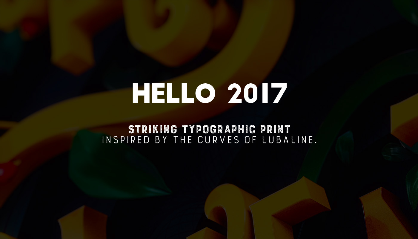typography   3D striking print Lubaline