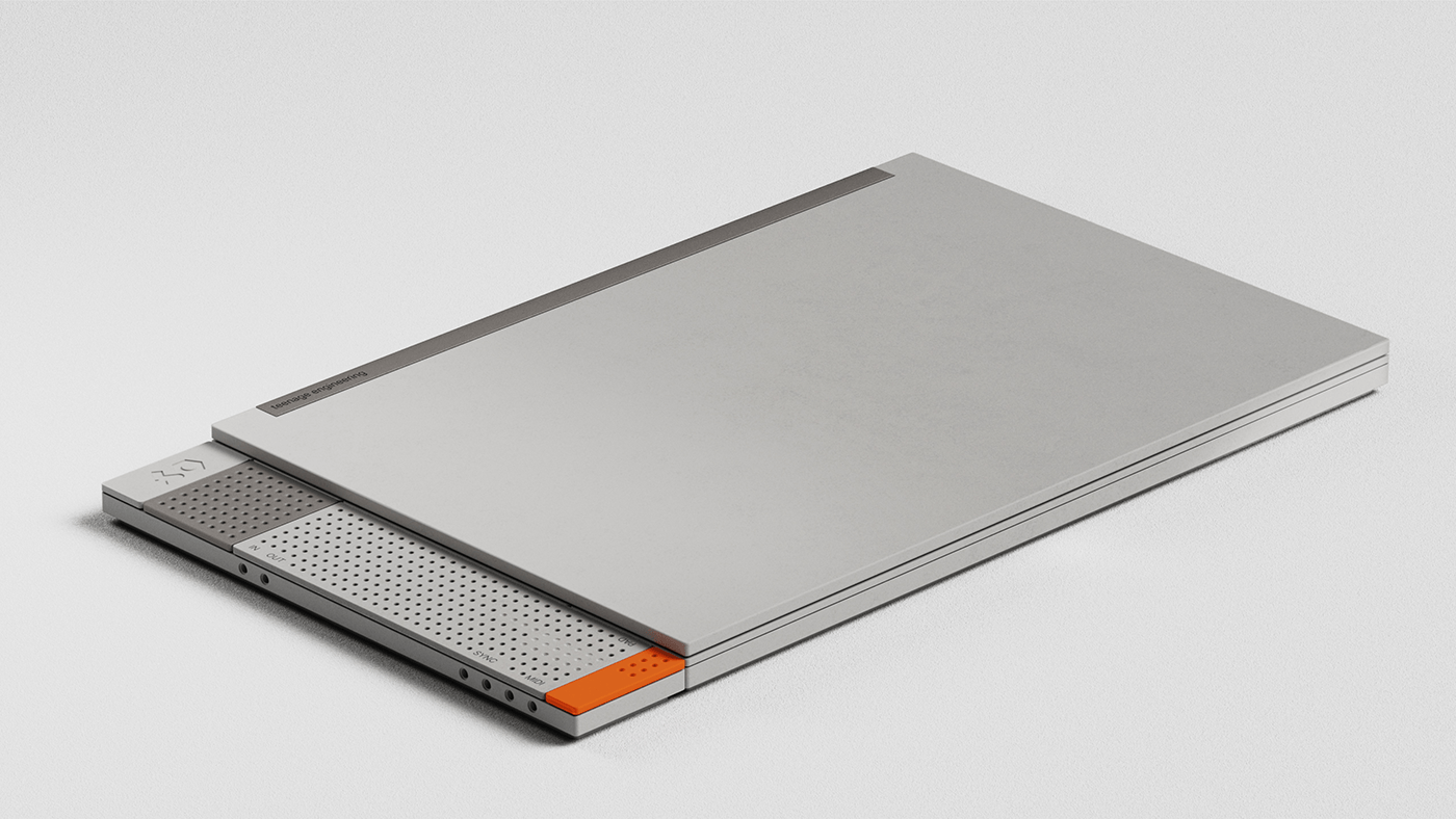 Laptop industrial design  musician details product design  concept brand identity ideation modular Teenageengineering