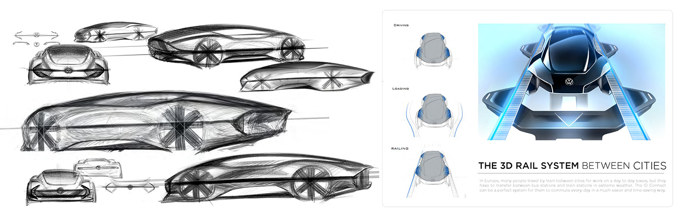 3D car cardesign concept mobility Render volkswagen