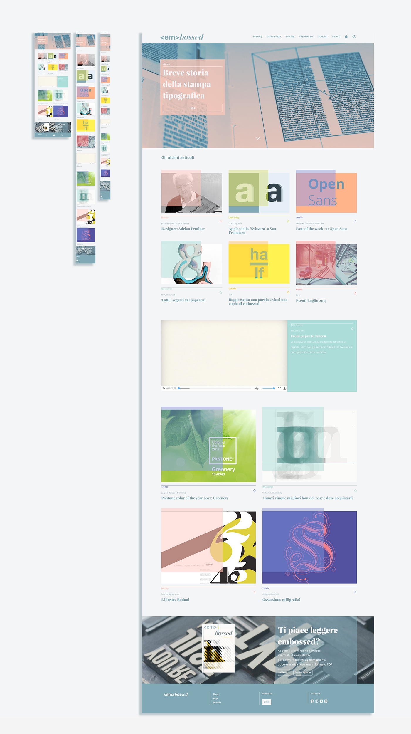 magazine typography   Layout grid webzine Mockup