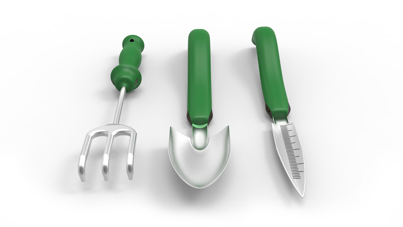 product design  Gardening Tools Ferramentas de Jardinagem tools Gardening Utensils scissors Gardening Rake garden shovel  Tesoura de poda Pá de jardinagem