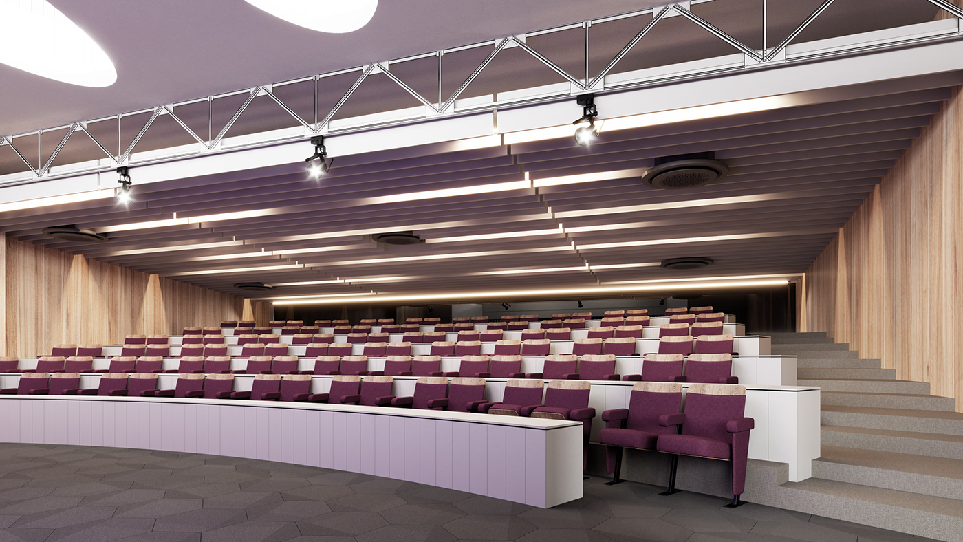 design architecture interior design  visualization Render 3D corona Office Design shool Education
