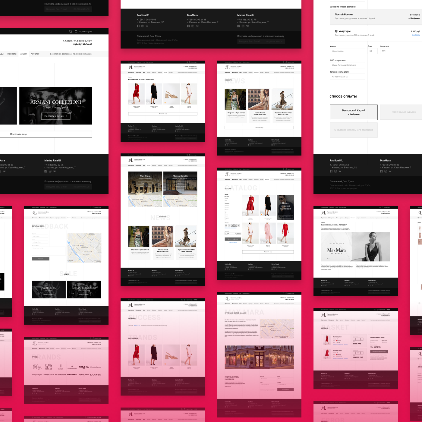 boutique Fashion  shop e-commerce Web UI