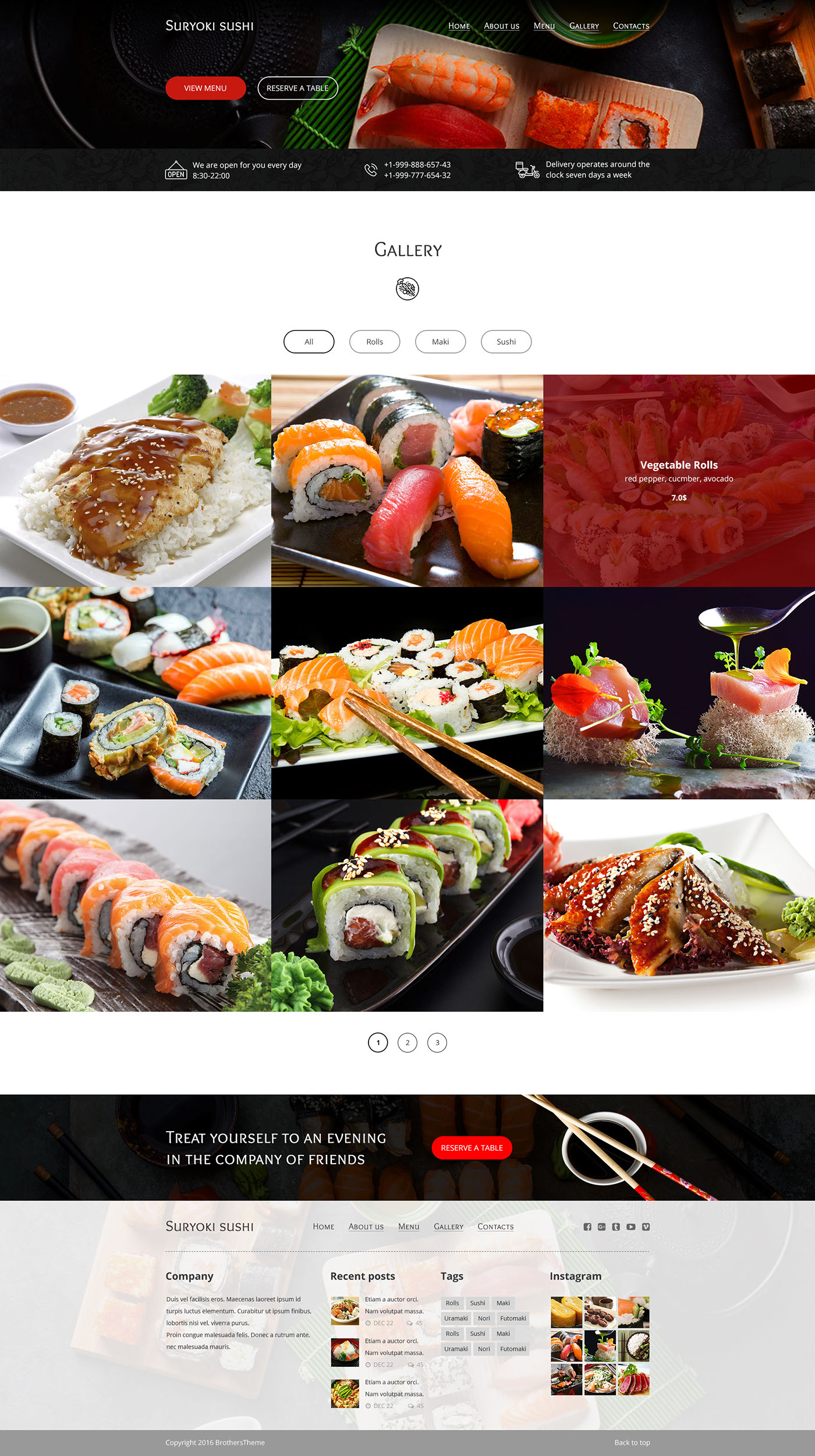 Sushi psd restaurant template themeforest brotherstheme Theme photoshop menu suryoki