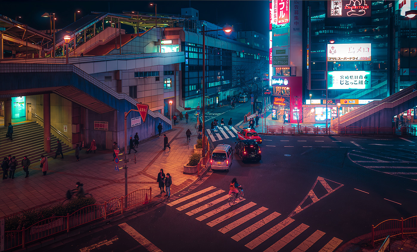 Anthony presley art city culture japan night Photography  surreal Travel Urban