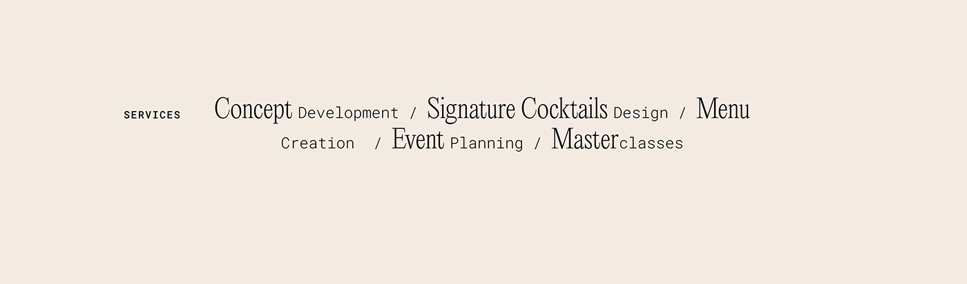 bartender cocktail grid Logotype typography   visual identity Web Design  Website Logo Design Negroni