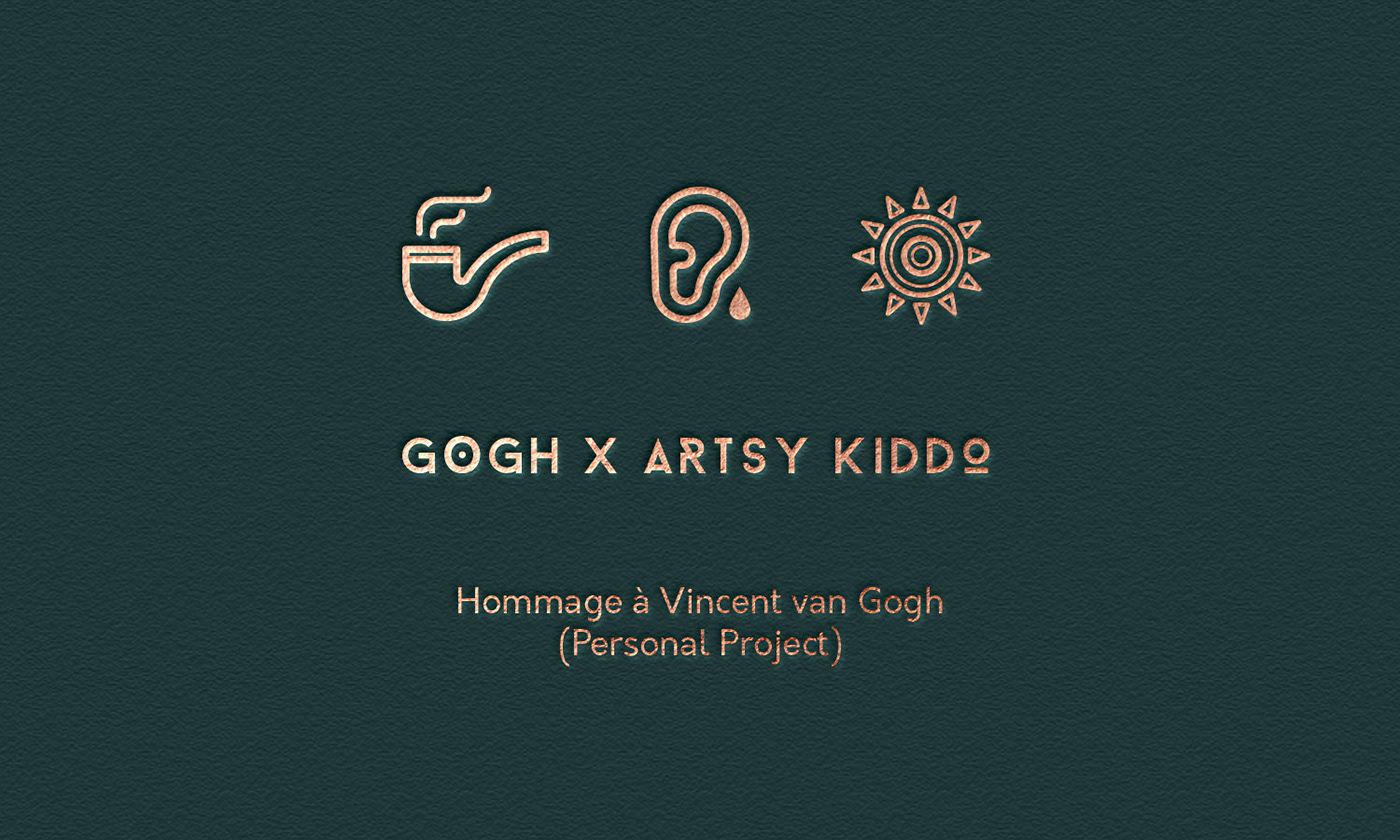 Gogh vincent van gogh starry night ear icon design  Logo Design impressionism modern art artist