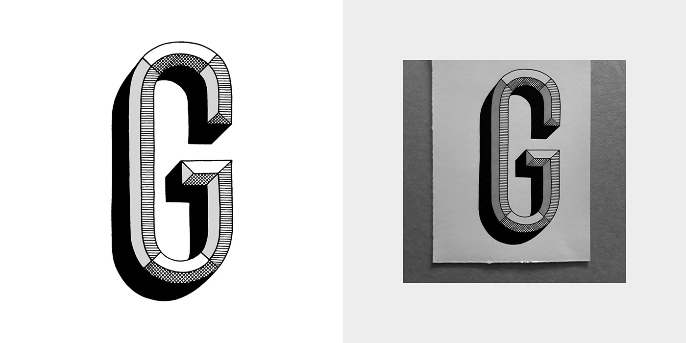 3D hand lettering  letters, numbers & monograms on Behance
