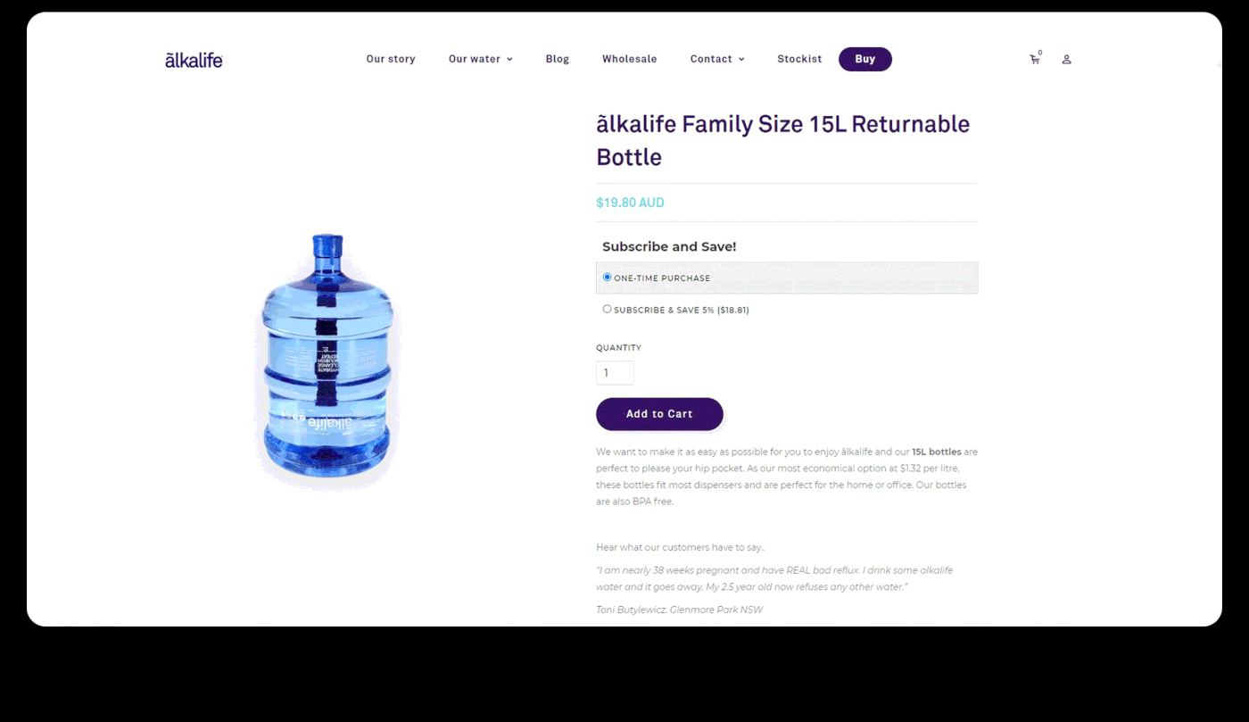 bottle UI ux water