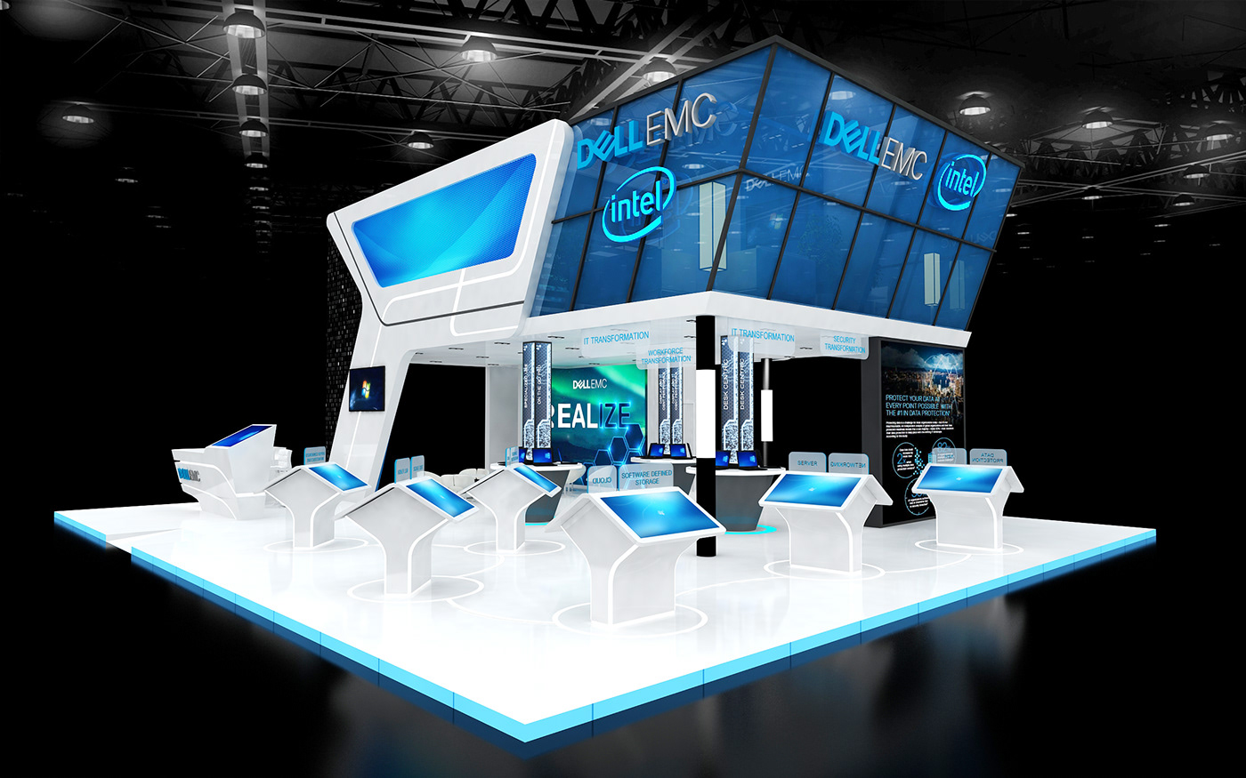 3D booth brand design Exhibition  expo Stand visualization
