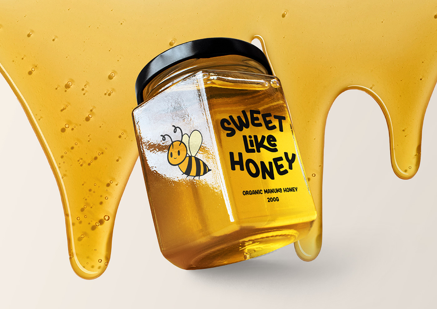 Brand Design brand identity honey honeybee honeycomb identity Label Packaging packaging design typography  