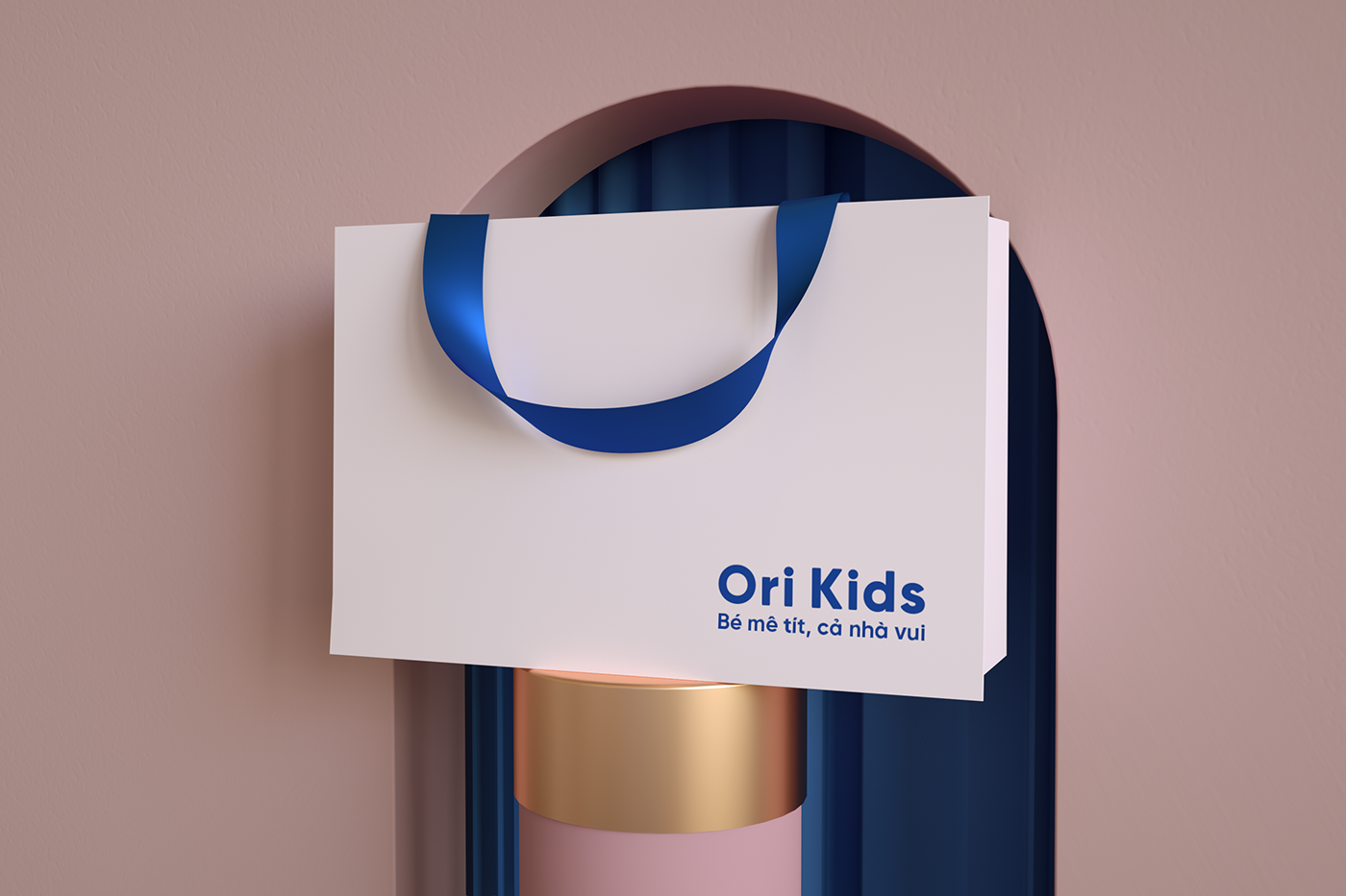 Children’s clothing brand identity Kid Fashion graphic octane c4d ORI KIDS