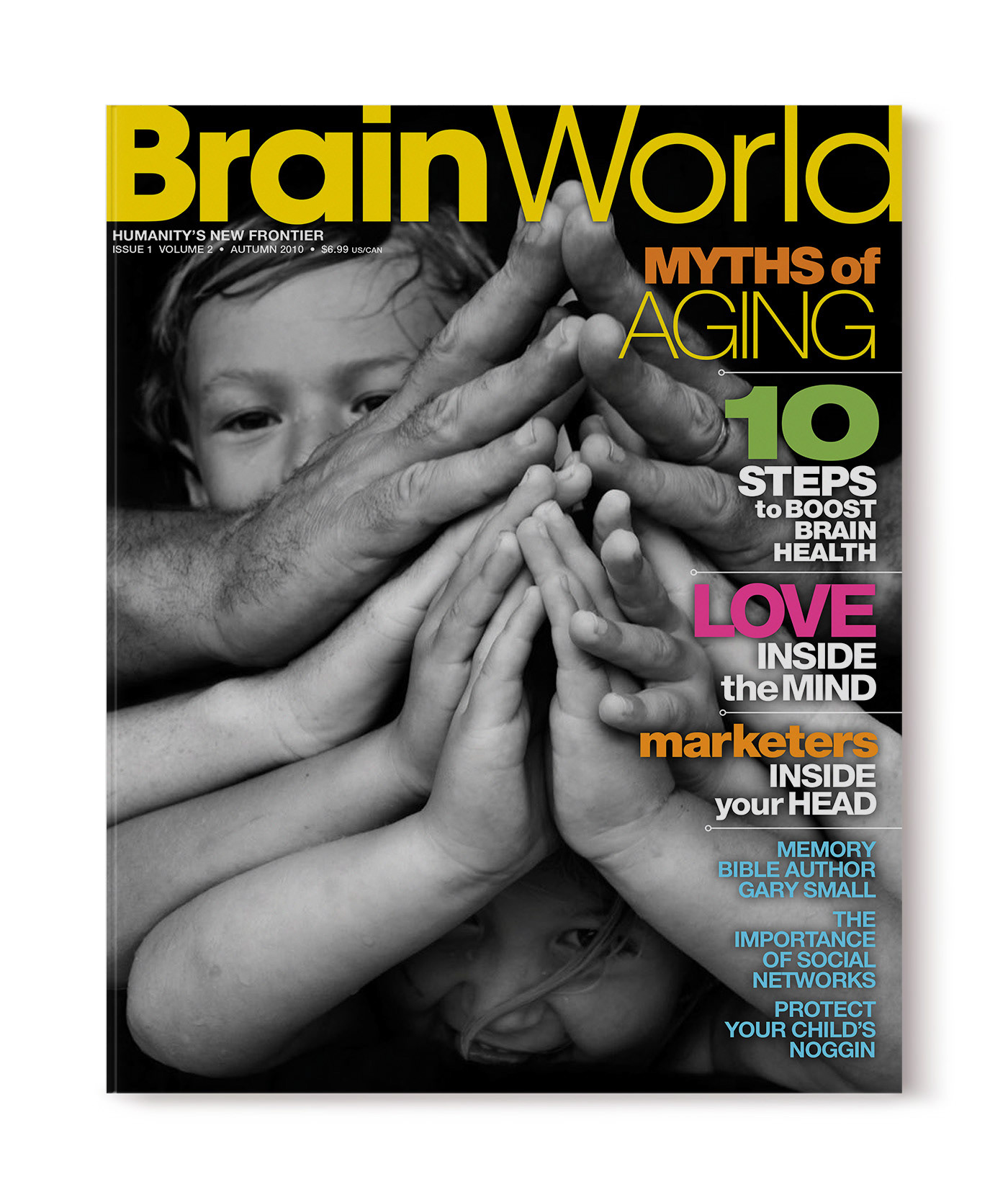 bill smith Brain World magazine cover design lay out spreads publishing   publication designsimple