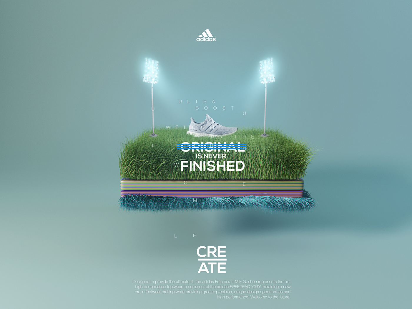 adidas abstract NMD climacool ultraboost c4d adidas original sneakers footwear Visual Communication