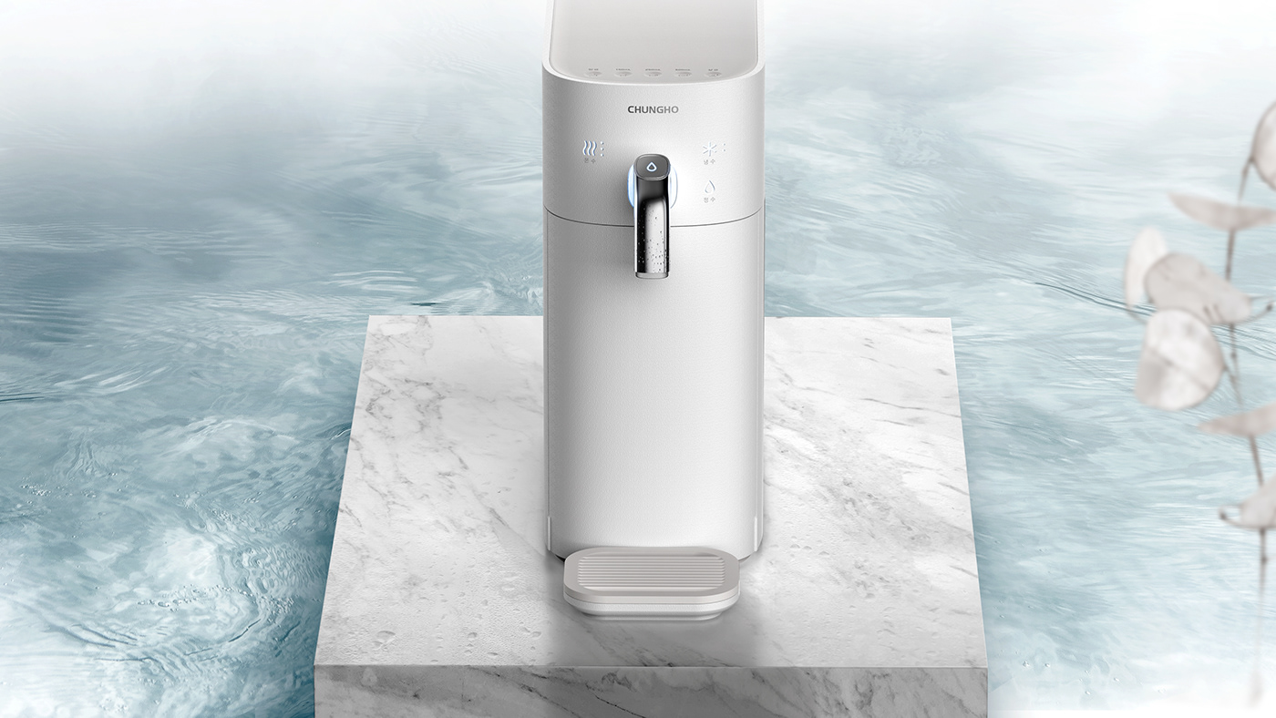 water water purifier product design White purifier CHUNGHO filter ux brand