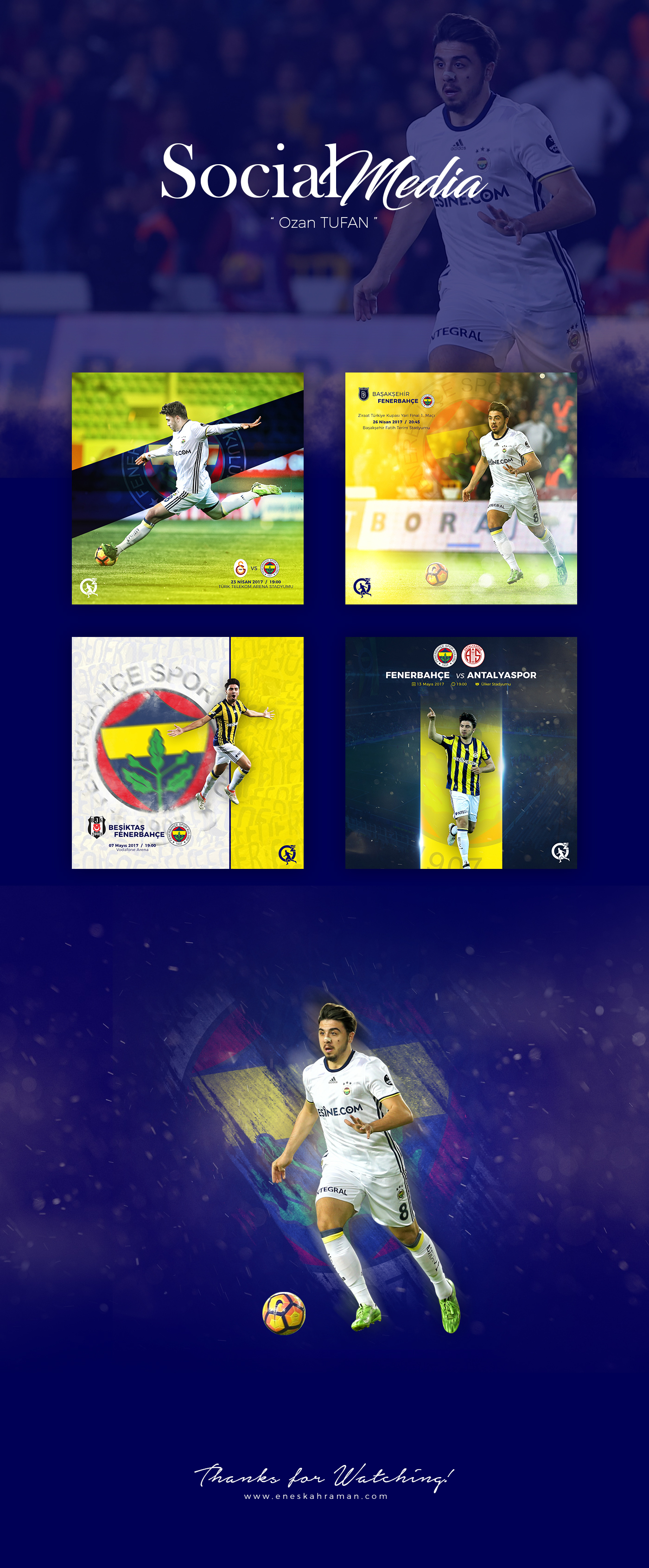 soccer football social media instagram post design match day Fenerbahçe