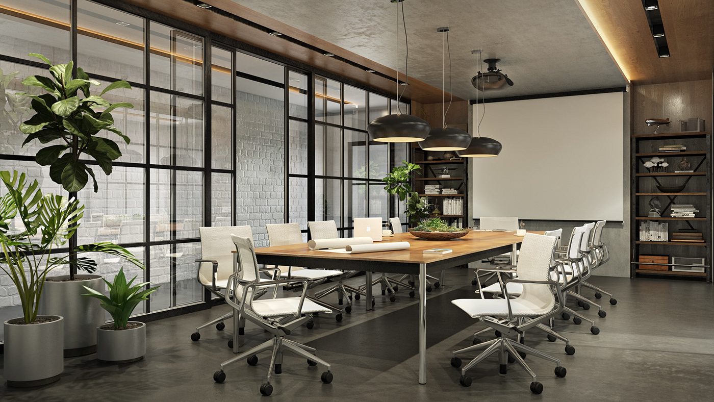 3dvisualization 3drender 3drendering CGI 3D CGIStudio OfficeInterior ecodesign minimalist conferenceroom