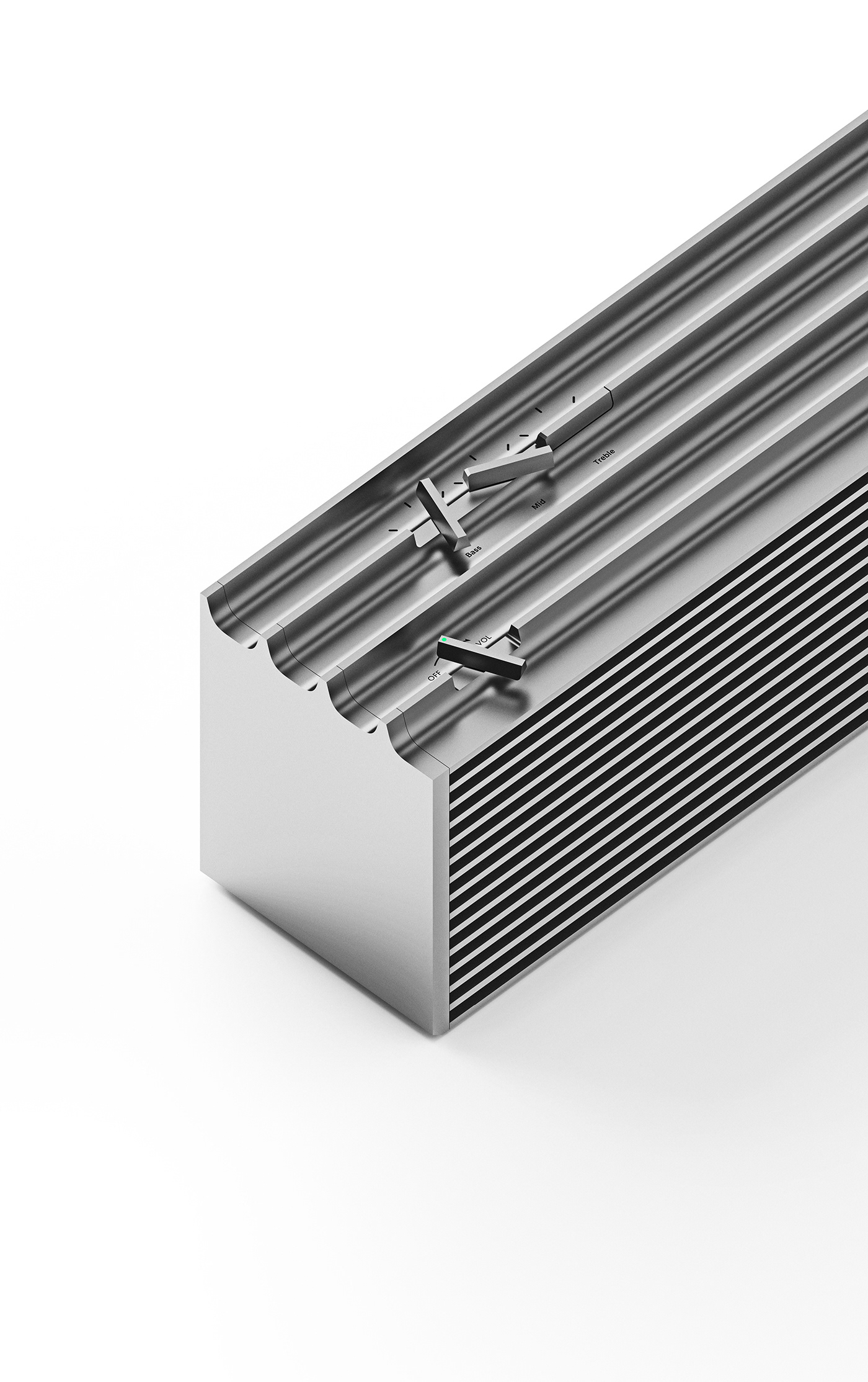 bluetooth speaker sound pattern aluminium productdesign product industrialdesign metal control