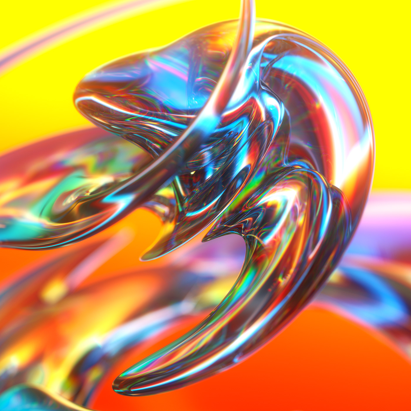 abstract 3D octane cinema4d Render design iridescent holographic texture pattern