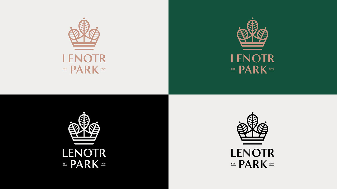 brand branding  crown design elegant identity king Landscape logo Park