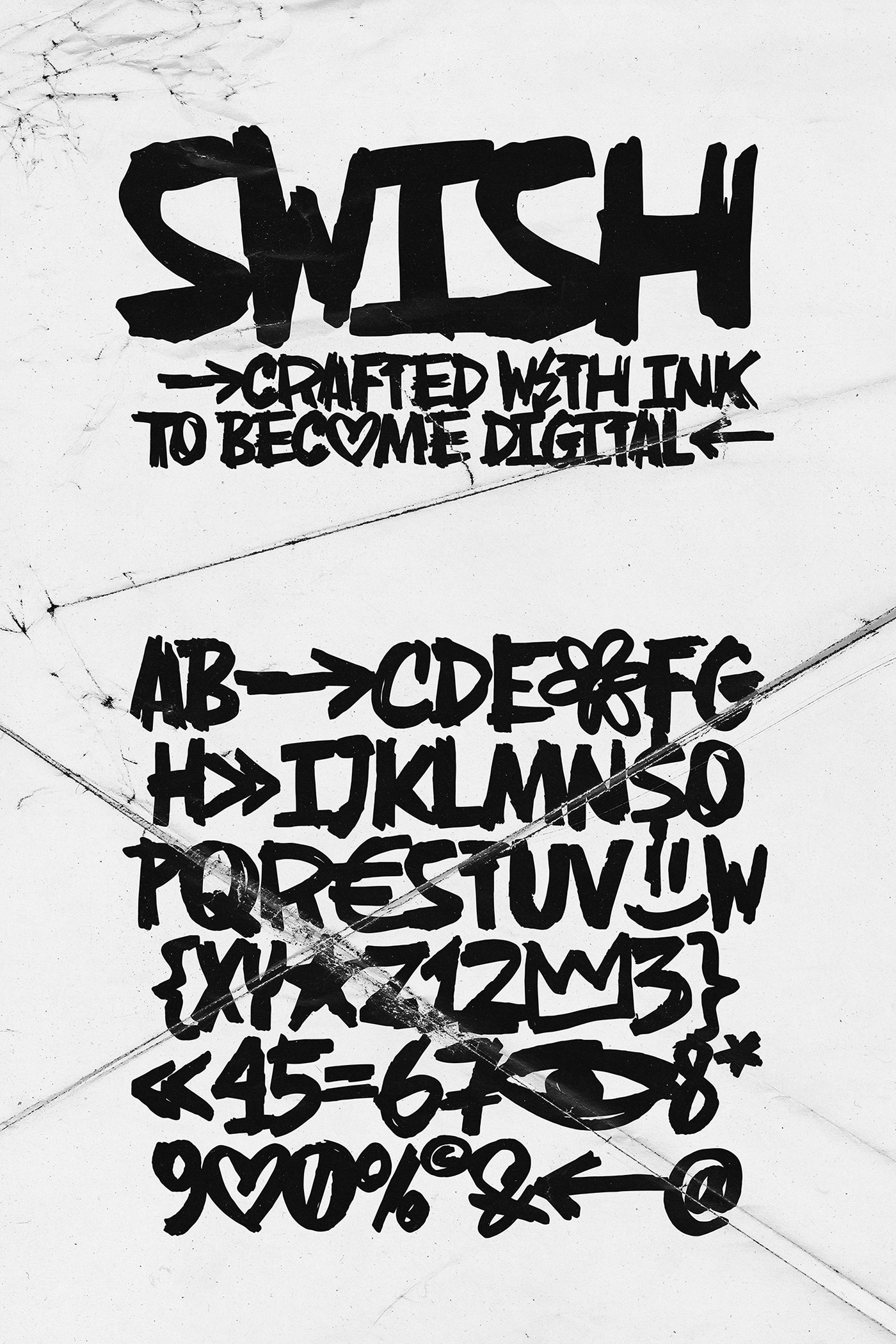 craft font identity lettering Swish Typeface