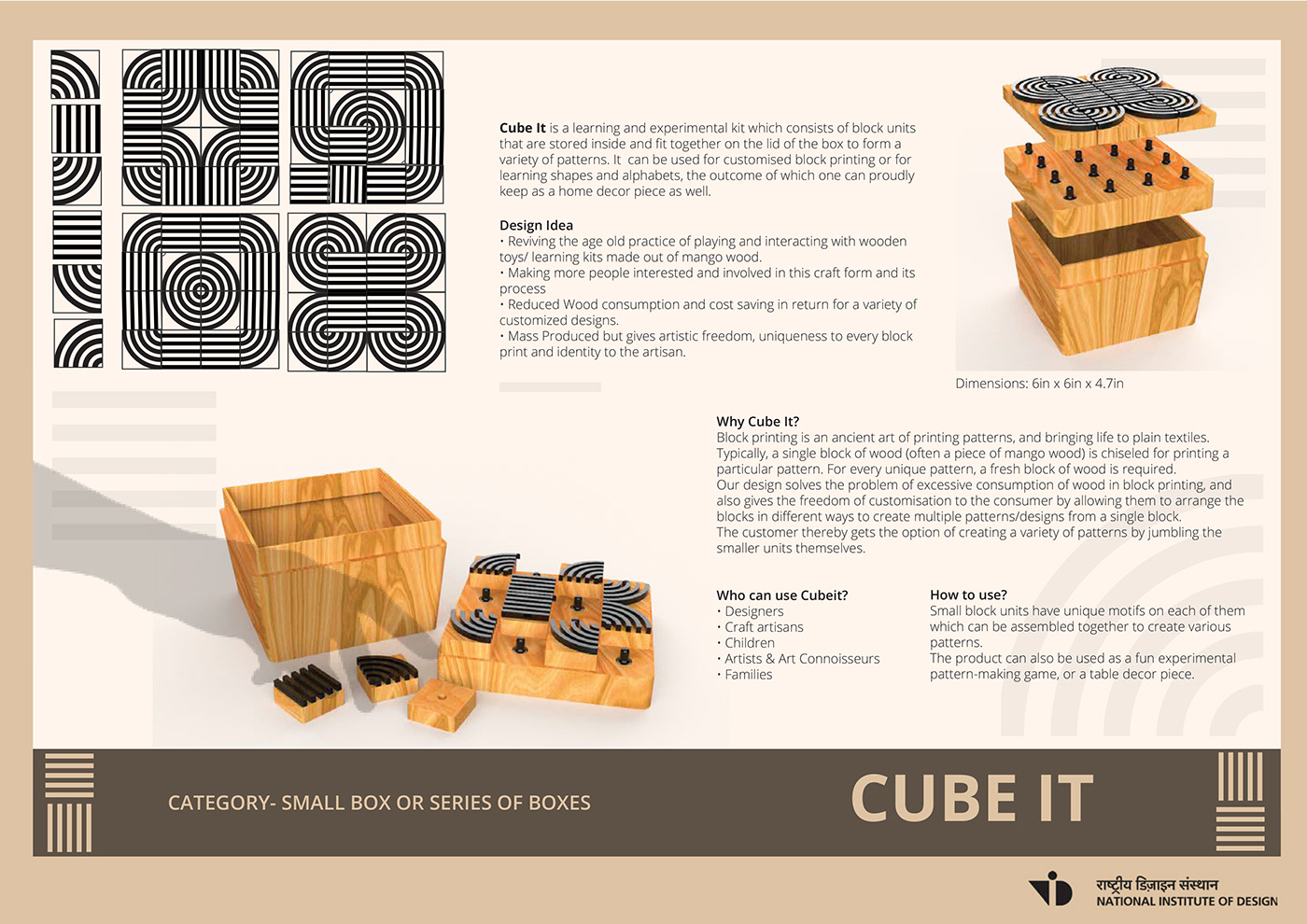 Blockprinting diyblocks HOME FURNISHING LEGO Patterns print stamp Storage Box toy woodbox