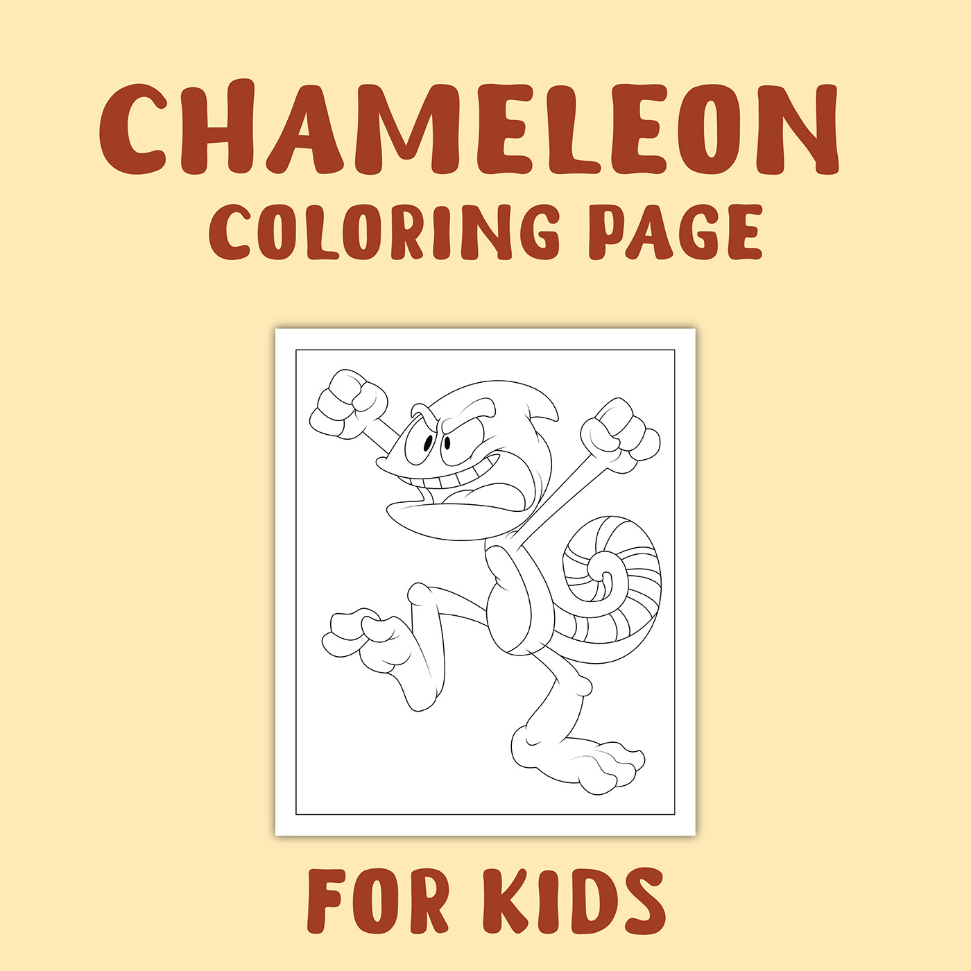 coloring ColoringPage coloringbookforadults chameleon ILLUSTRATION  adobe illustrator coloringbookforkids coloringbooks