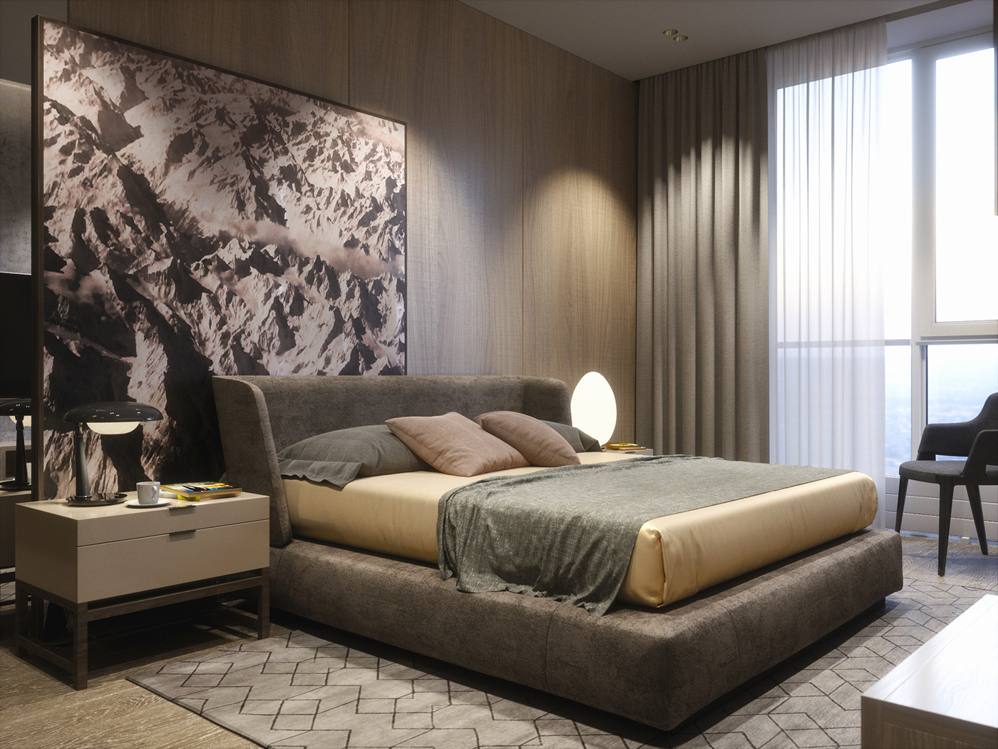 3dsmax FStorm Render bedroom luxury