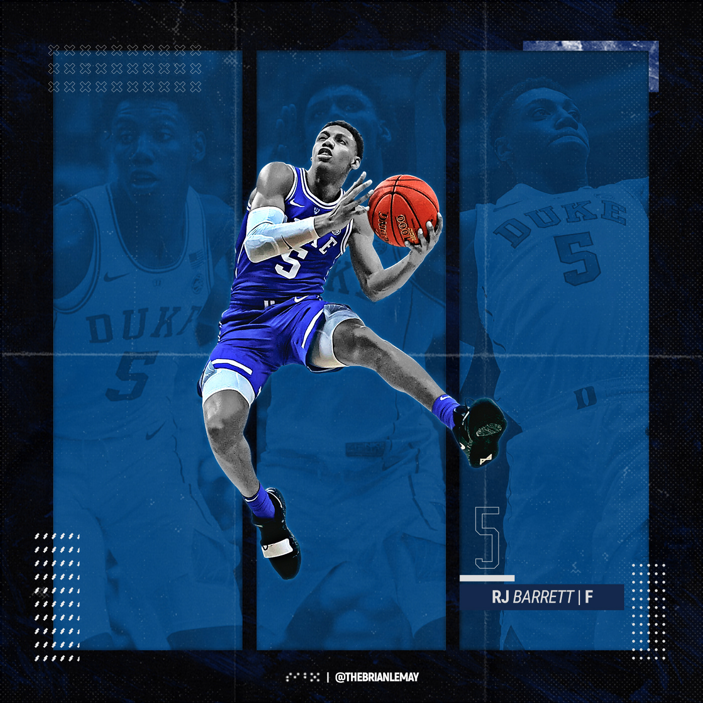 US NCAA Division 1 Basketball art sports zion williamson RJ Barrett Nike hoops basketball