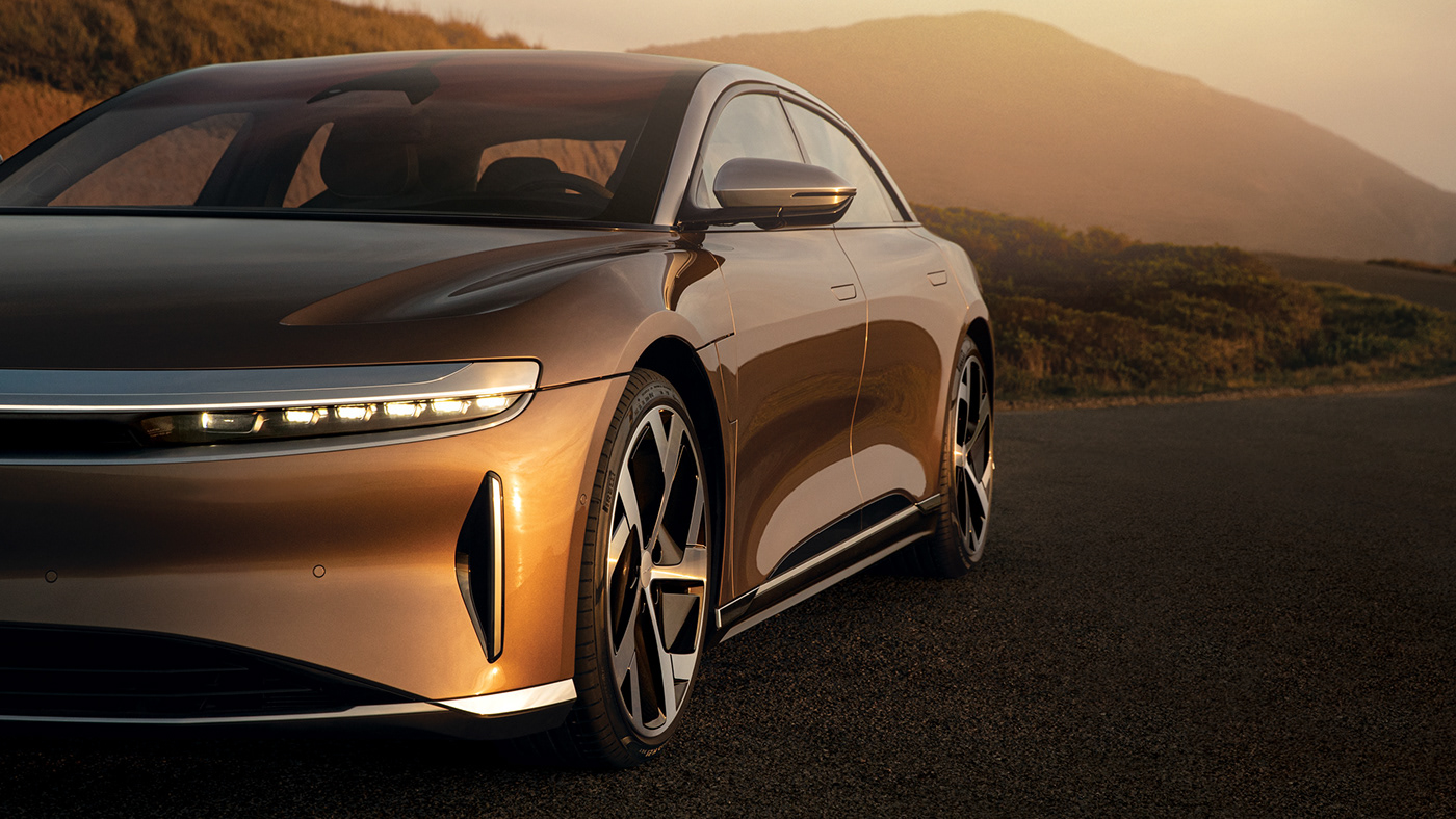 Electric Car brand identity lucid motors mobility luxury brand launch automotive  
