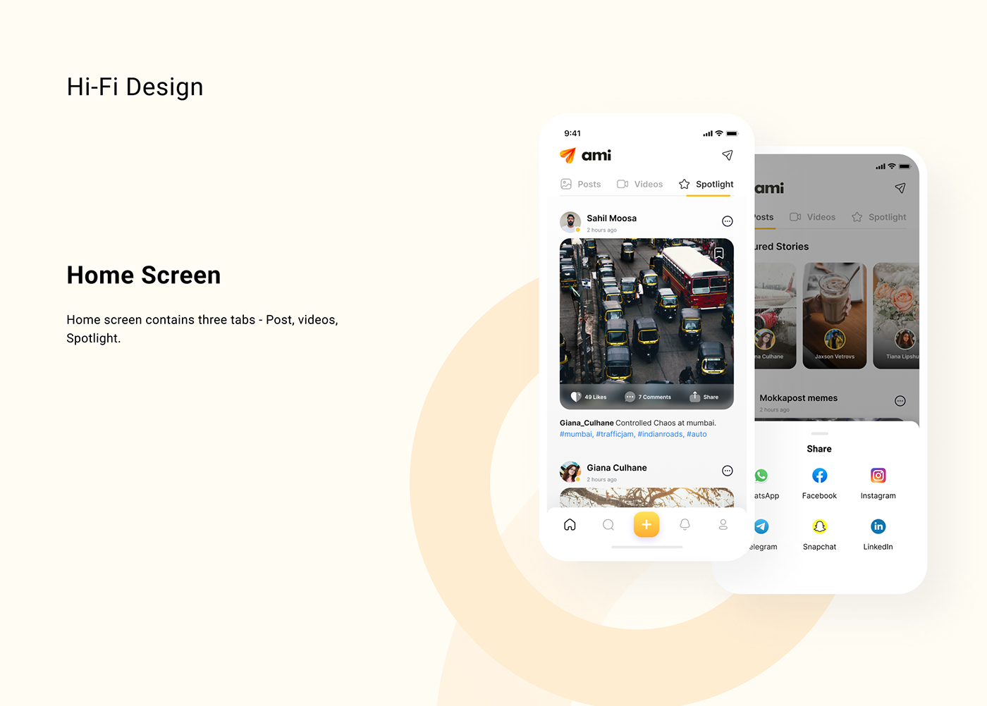 message app mobile app design rewards program Social Networking app Status video UI uiuxdesign video share app visual design