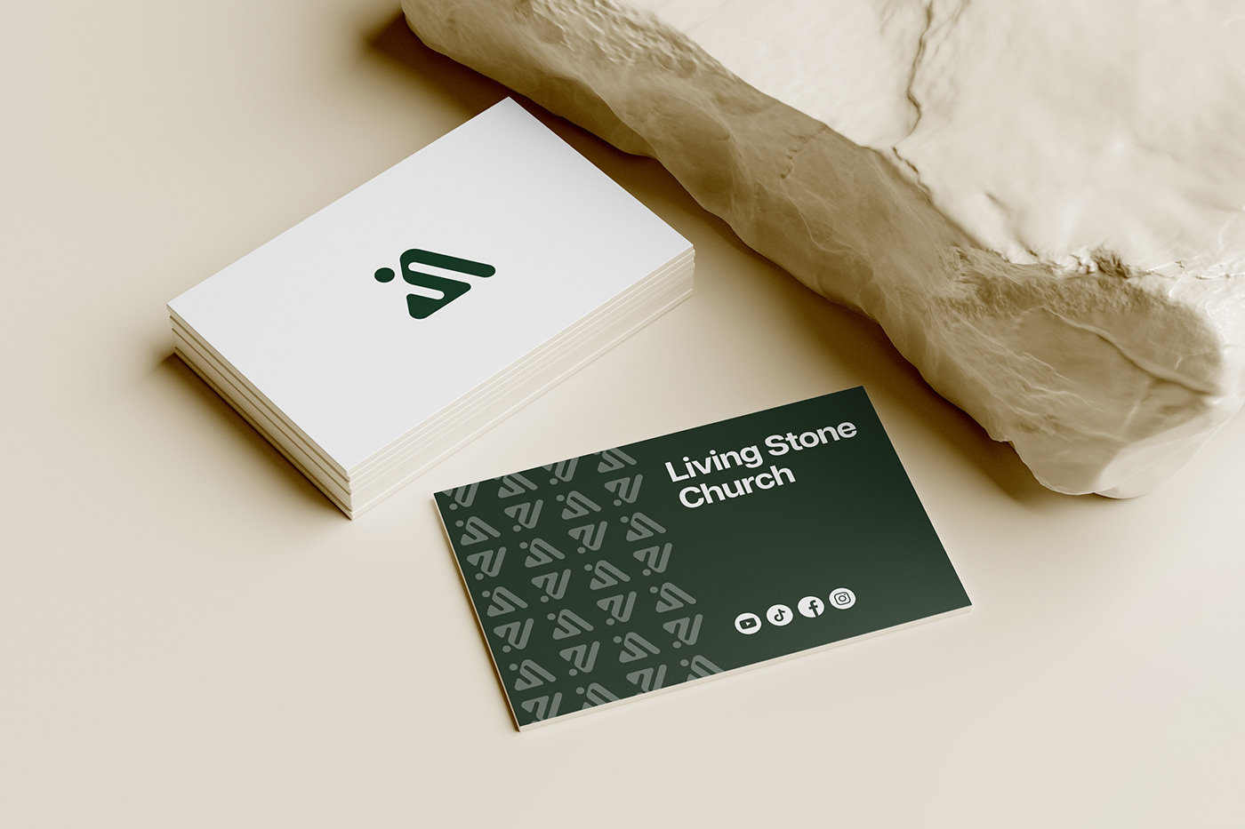 Advertising  brand identity branding  business card green logo marketing   typography   visual identity White