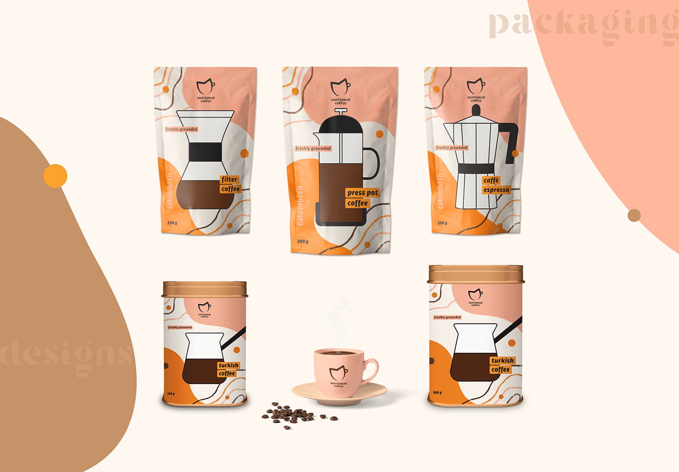branding  Coffee coffee company coffee packaging design coffee shop colorful Corporate Identity joyful Logo Design roastery