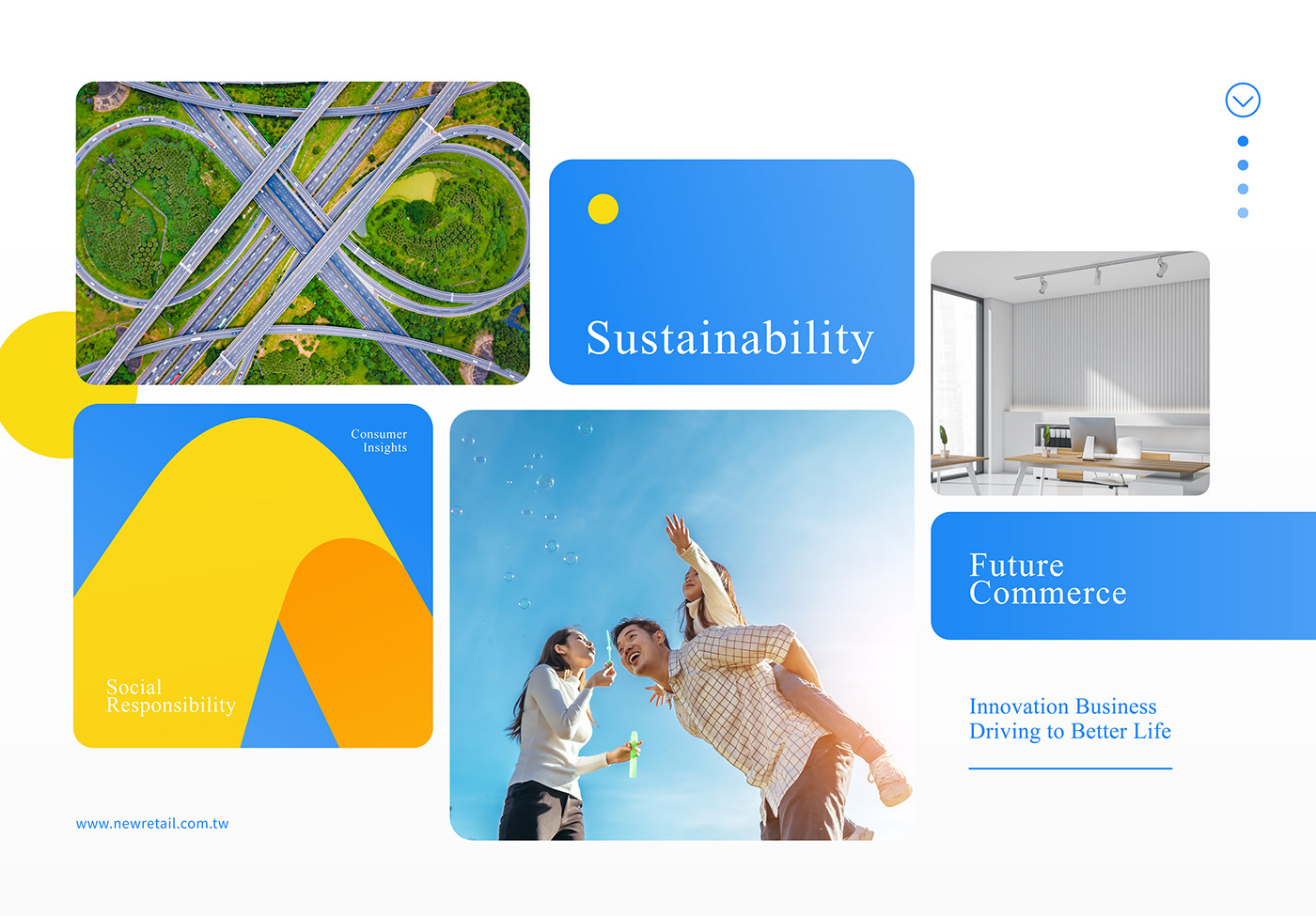 Retail Ecommerce Web Design  uiux blue yellow bright logo rebranding brand identity