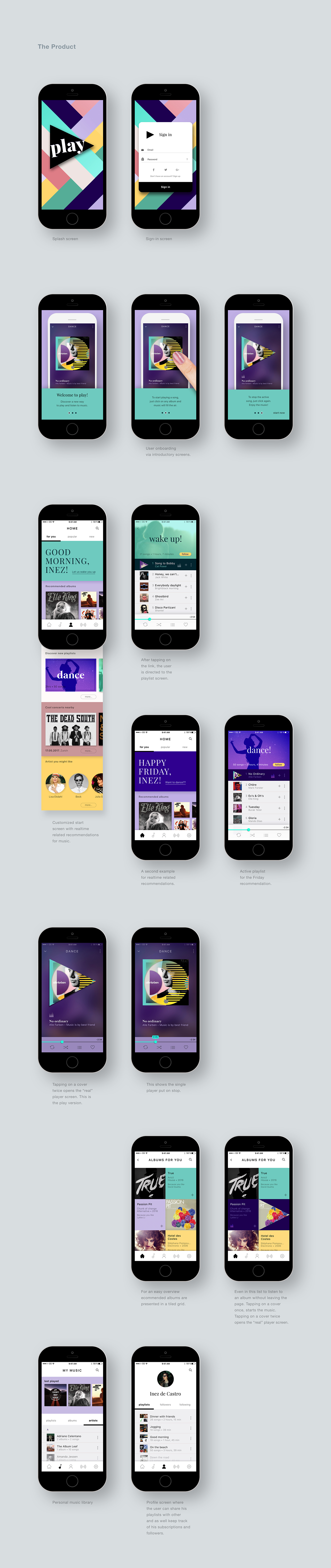 Music Player UI/UX product design 