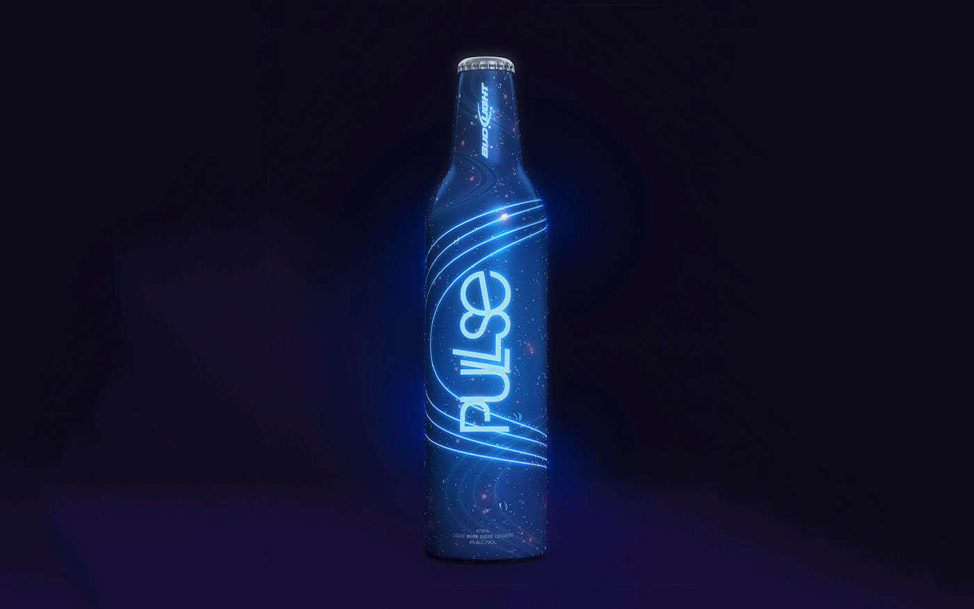 aluminum design 3D rendering concept bottle brand