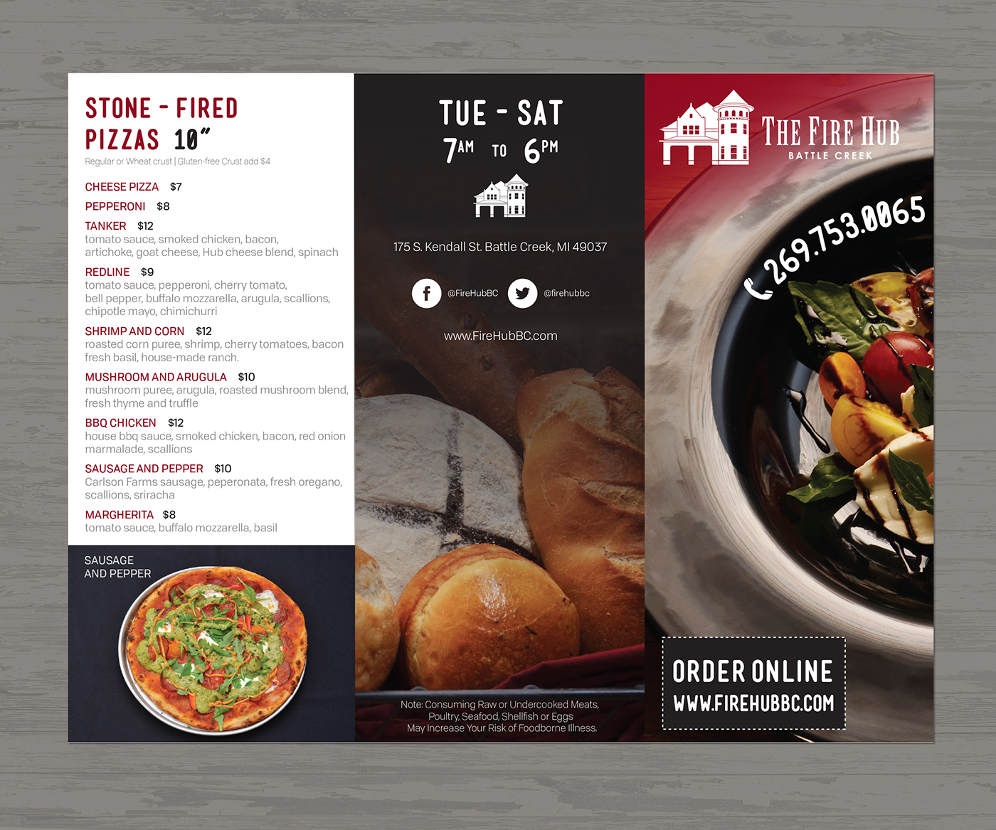 restaurant branding  print menu brochures Billboards Coupons