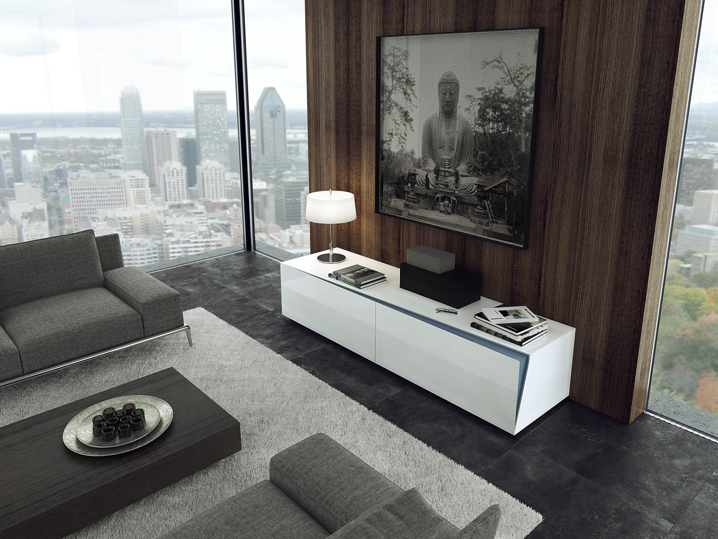 3D visual furniture design concept Sideboar CGI CG Interior Office living